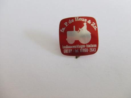 Tractor P De Heus landbouwwerktuigen- tractoren Greup rood